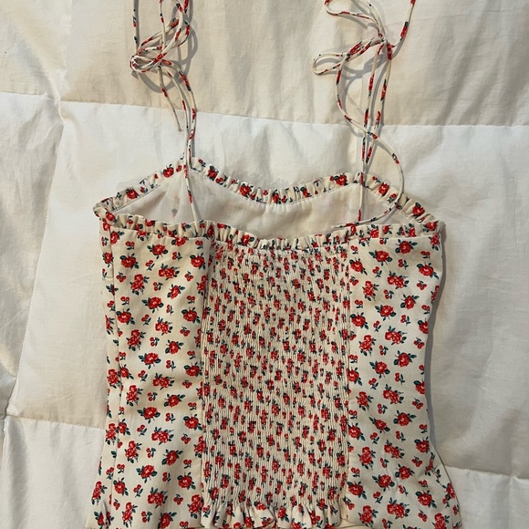 Zara Floral Tie Strap Top - Picture 4 of 5